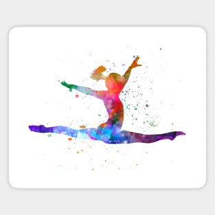 Gymnastic jumping watercolor Magnet